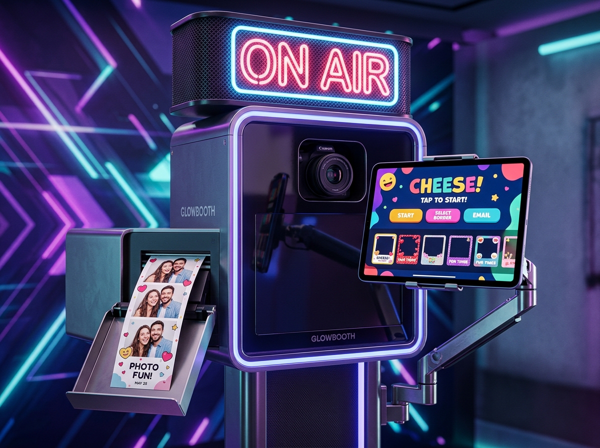 Kiosk photobooth MMTBOOTH chạy phần mềm tự chụp và in ảnh lấy liền